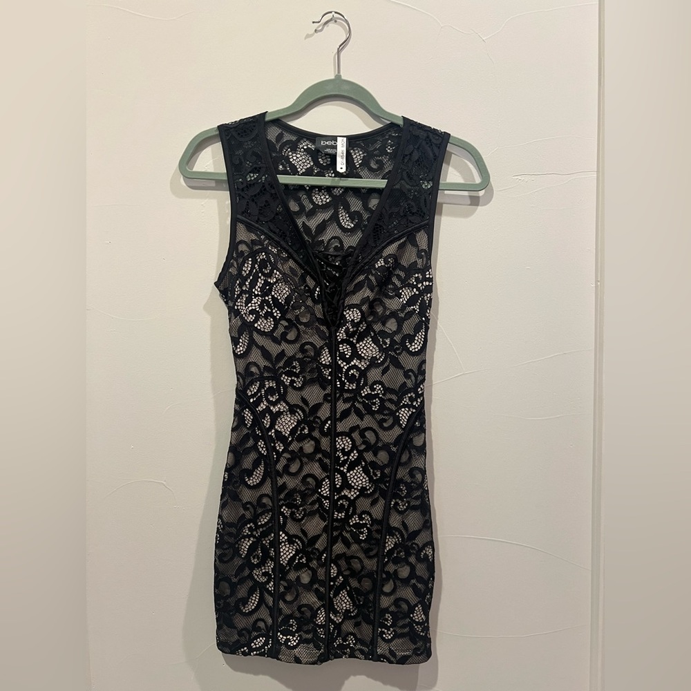 Bebe black lace dress